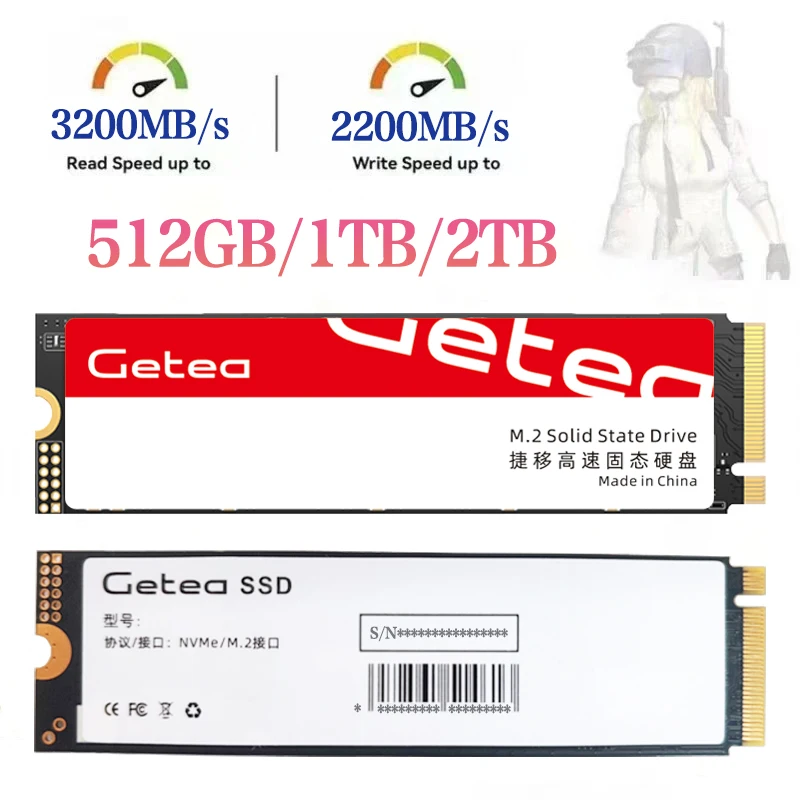 

Твердотельный накопитель Getea M.2 NVMe PCIe, 512 ГБ, 1 ТБ, 2 ТБ, жесткий диск 2280, внутренний твердотельный накопитель для настольного ноутбука