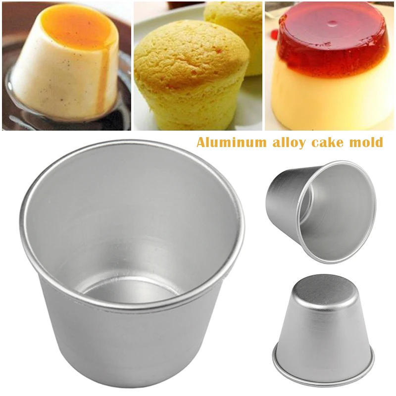 20pcs Aluminum Baking Cups Cupcake Mould Nonstick Souffle Darioles Mould for Cupcakes Pies Quiche Muffins