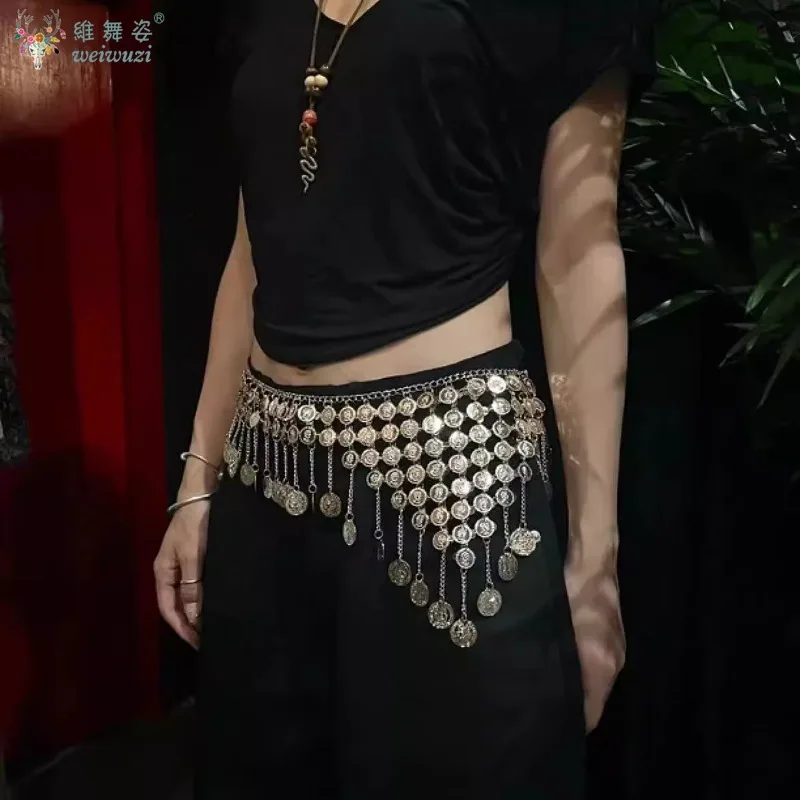 Tribal Coin Buikdans Multilayer Taille Keten Nieuwe Vrouwen Body Chains Kwastje Boheemse Etnische Metalen Ketting Riem Goud Zilver Kleur