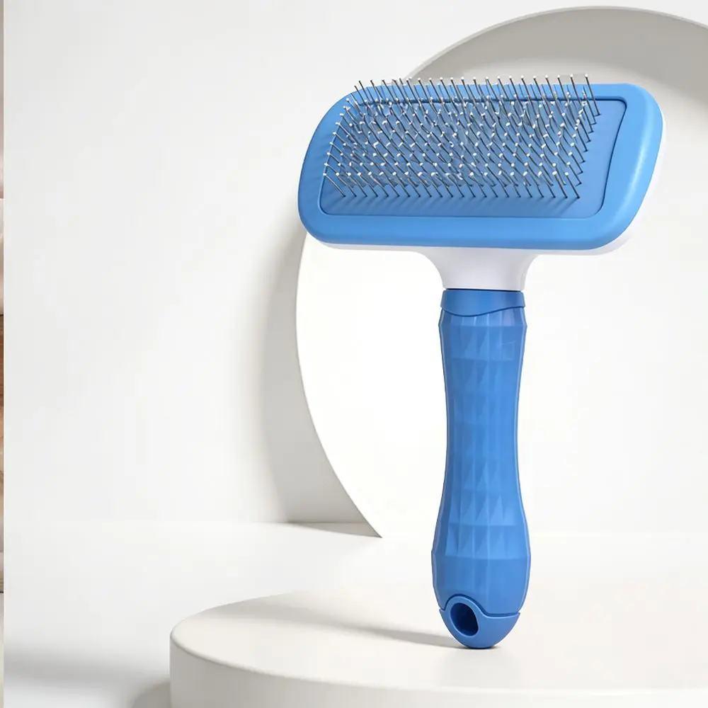 Dog Cat Grooming Brush Stainless Steel Deshedding Comb Pet Hair Cleaning Tool For Tangled Fur Mats And Loose Undercoat