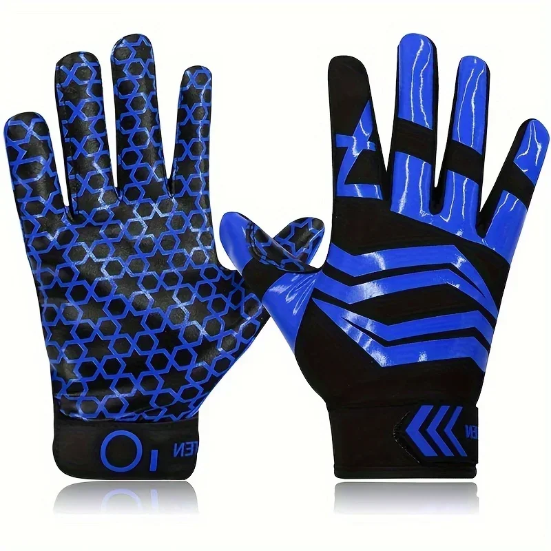 Football Gloves Adult Upgraded Silicone High Slip Grip Flexible Lightweight Receiver Gloves Adult Size Men Women