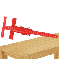 Woodworking Fine Tuning Scribe Metric inch Aluminum alloy T Ruler Scribing Marking Gauge Measuring Tool Woodworking Tool