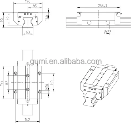 Оригинальный Rexroth R1853 R1853 631 2X R18536312X линейный направляющий движение скользящий линейный подшипник бегунок блок для станка с ЧПУ 65 мм рельса