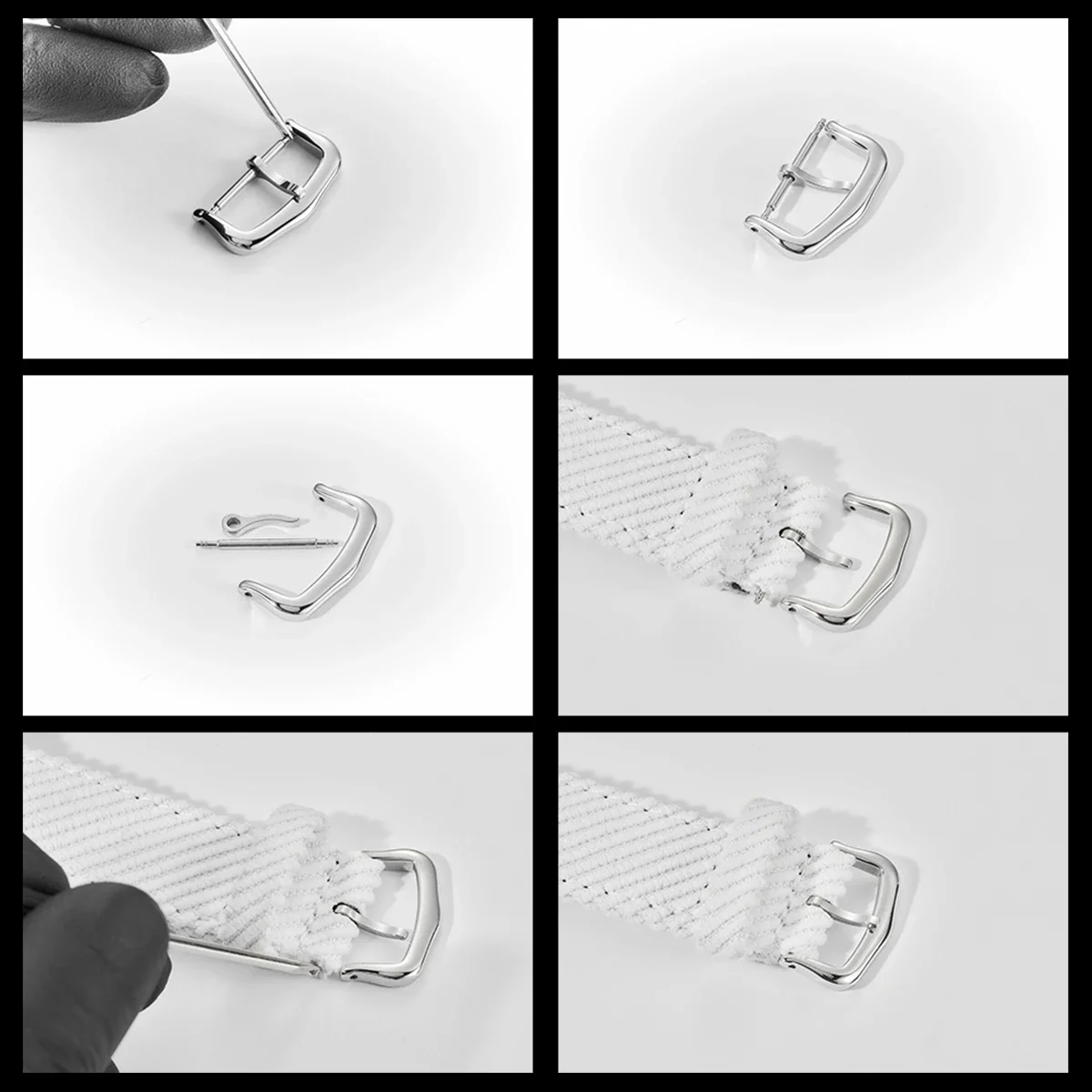 12mm 14mm 16mm 18mm 316L Stainless Steel Watch Buckle For Cartier Watch Replacement Clasp Gold Silver Rose view 3
