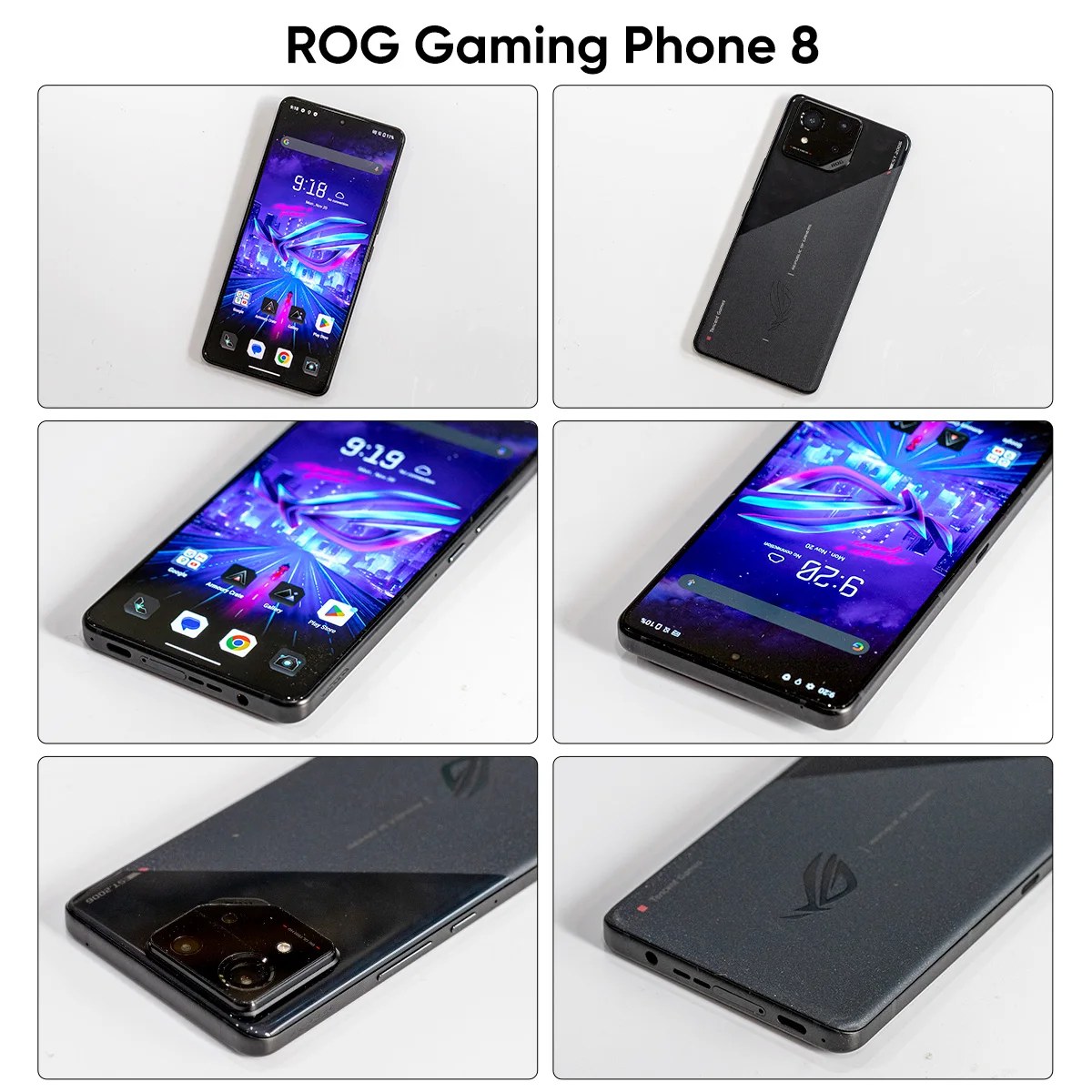 ROG Phone 8 & 8 Pro 5G téléphone de jeu Snapdragon 8 Gen 3 6.78 ''165Hz e-sports AMOLED affichage 50MP IMX890 caméra 65W charge rapide