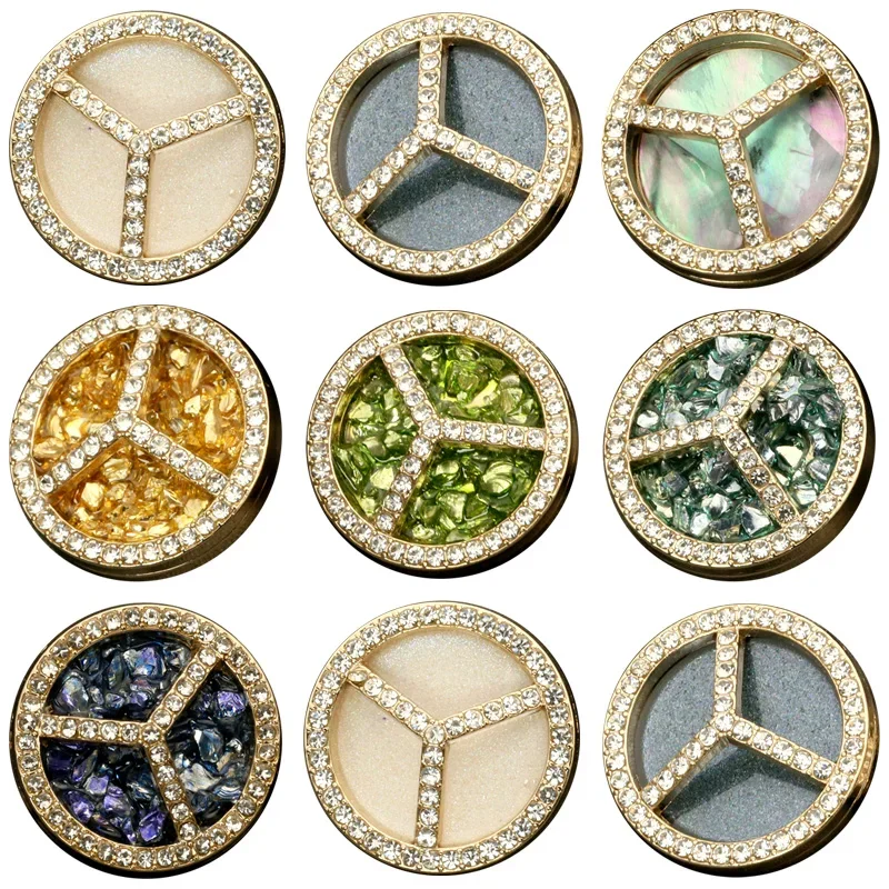 

6pcs Design Diamond Fashion Buttons for Clothing Blouse Women's Fashion Coat Diamond Metal Sweater Sewing Accessories Luxury