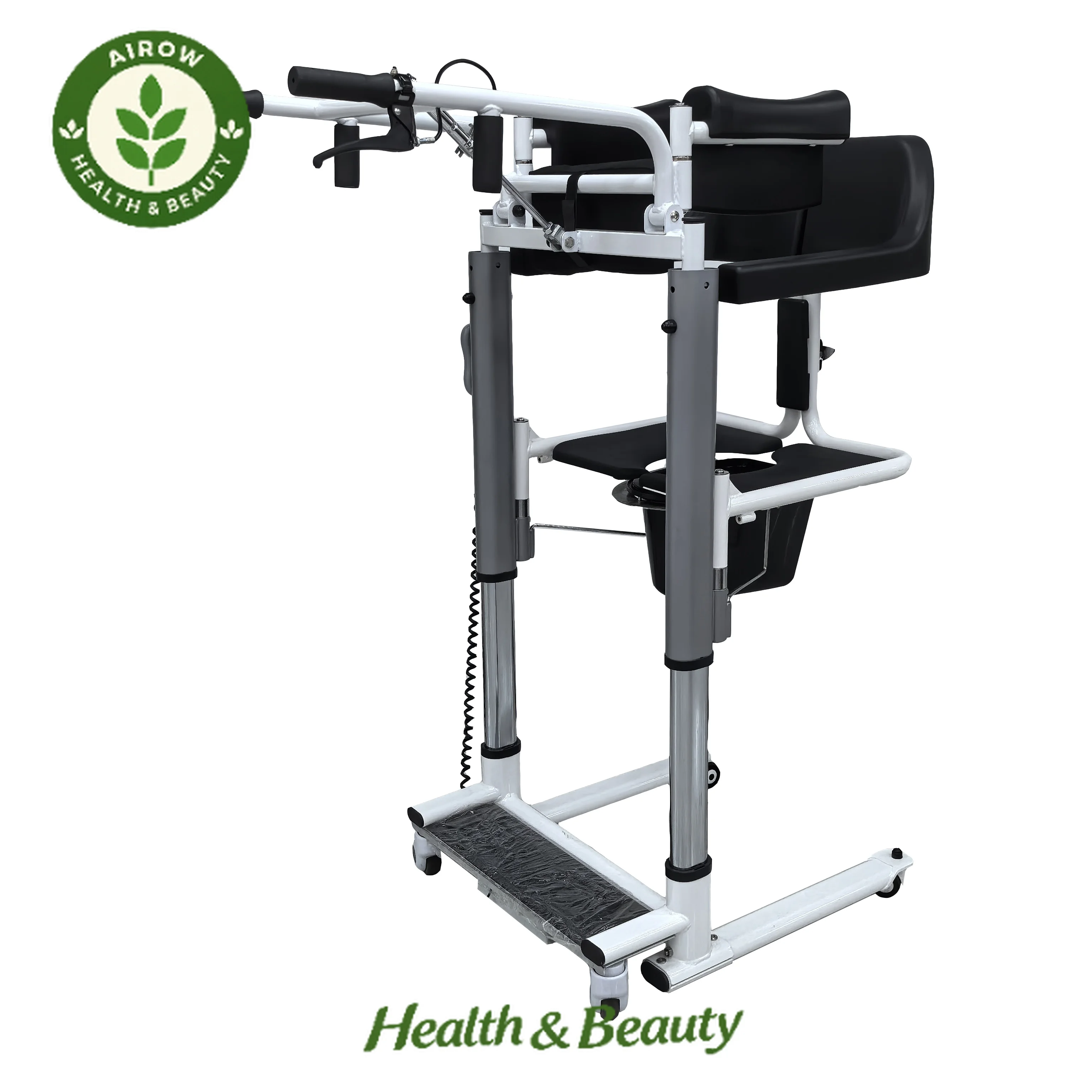 AIROW Electric Commode Chair Patient Transfer Lift Hoist with Body Lifting Frame for Toilet Medical Equipment for Elderly