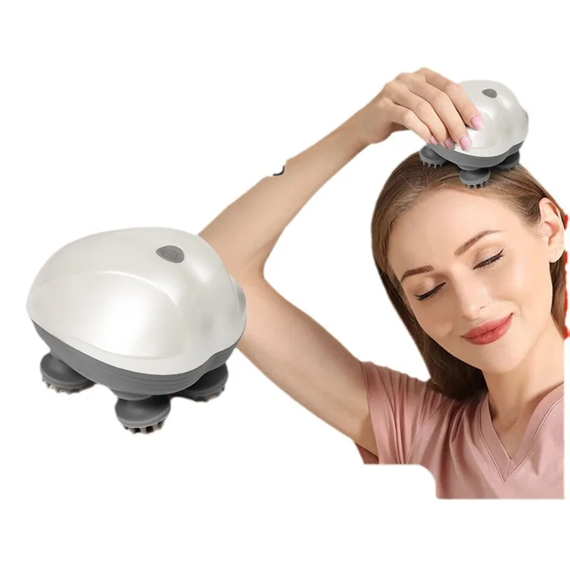 Waterproof new electric handheld head massager with Bluetooth music Scalp kneading and pressure relaxation