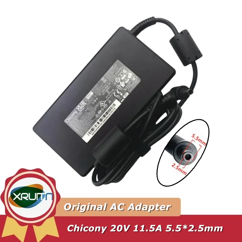 

Original Chicony 230W A17-230P1B A230A038P 20V 11.5A 5.5x2.5mm AC Adapter Charger For MSI Creator 15 A10UH Laptop Power Supply