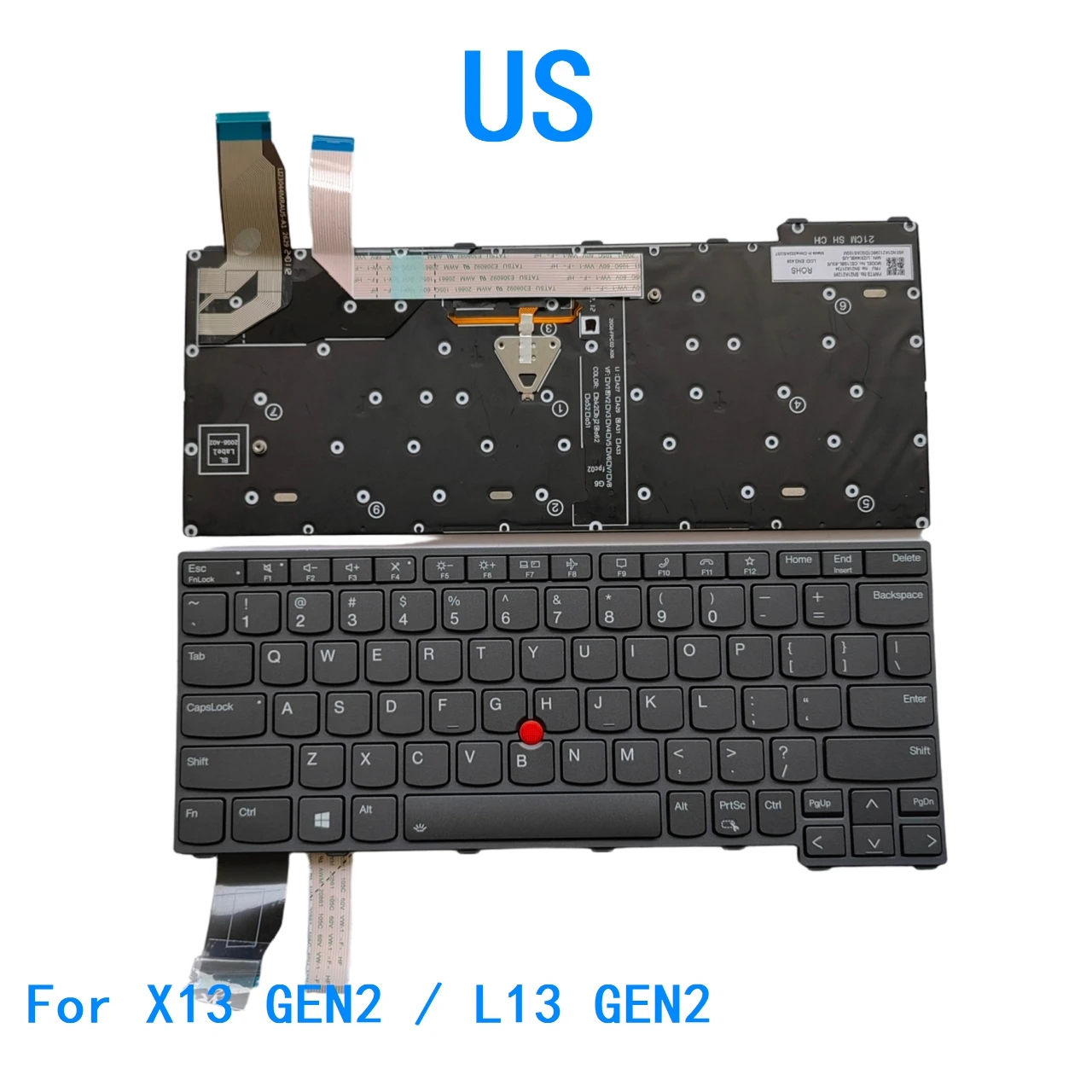 

Новая клавиатура с подсветкой на языке США для Lenovo Thinkpad X13 GEN2/L13 GEN2, сменная клавиатура для ноутбука SN20S13554
