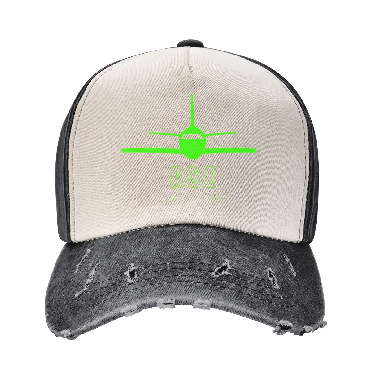 ASE Aspen Colorado CO Airport Code Baseball Cap Bobble Hat Trucker Hat custom Hat Men's Caps Women's