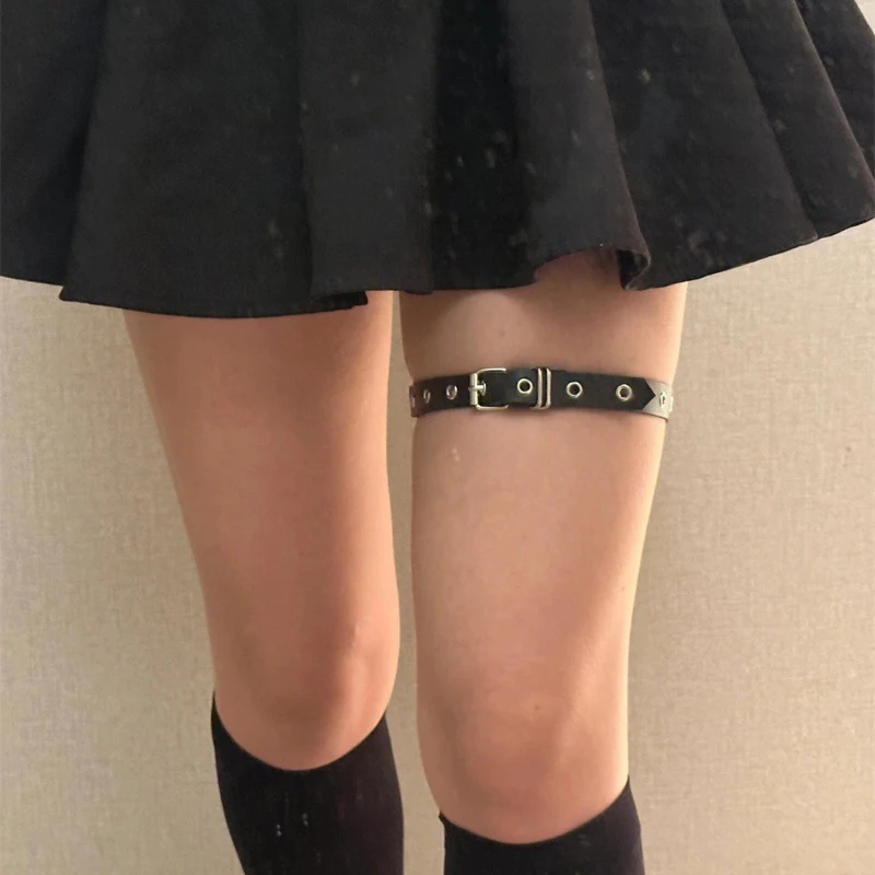 Neuer Punk-Beinring, Beinkette, Damen-Beinring-Accessoire, Beinkette, Damen-Gürtelschnalle, Beinverzierung – Detail 5
