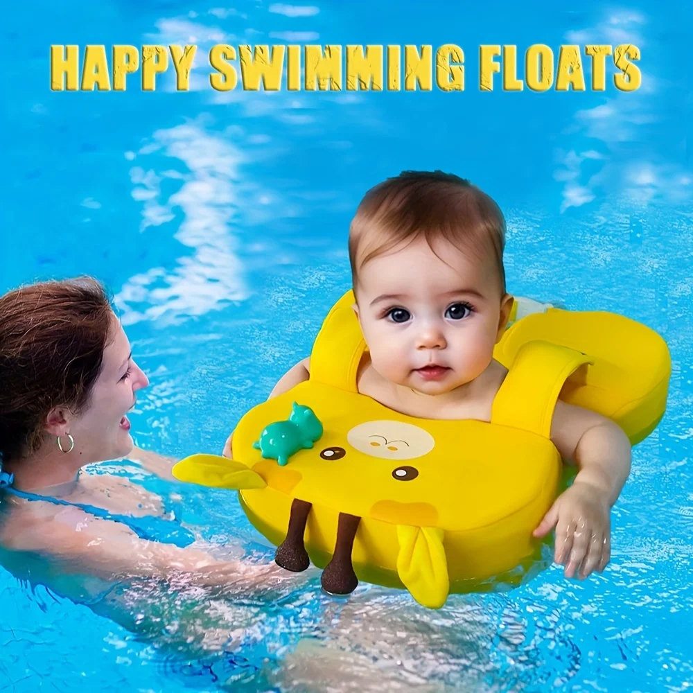 Baby Pool Floats Safe Durable Non-Inflatable Swimming Buoyant Ring for Toddlers Kids Ages 6-36 Months Early Learning Water Toys