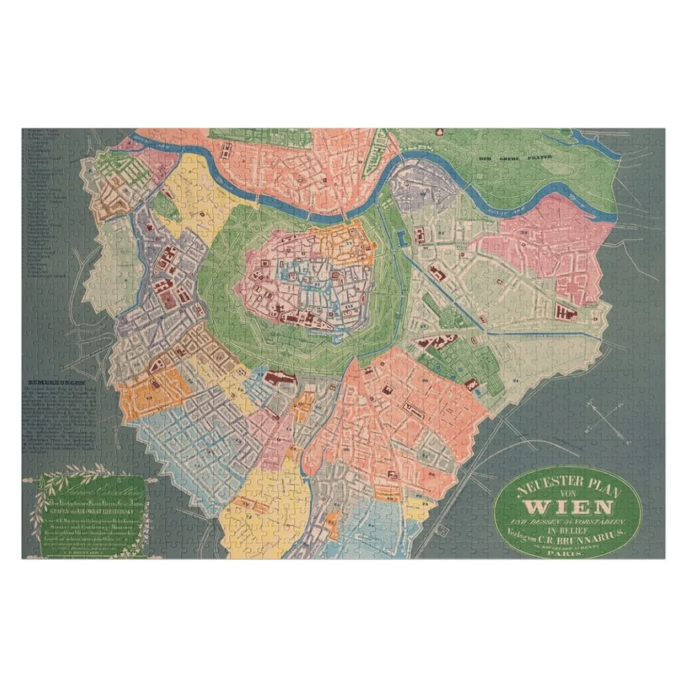 

Vintage Map of Vienna Austria (1843) Jigsaw Puzzle Diorama Accessories Customized Kids Gift Anime Jigsaw For Kids Puzzle