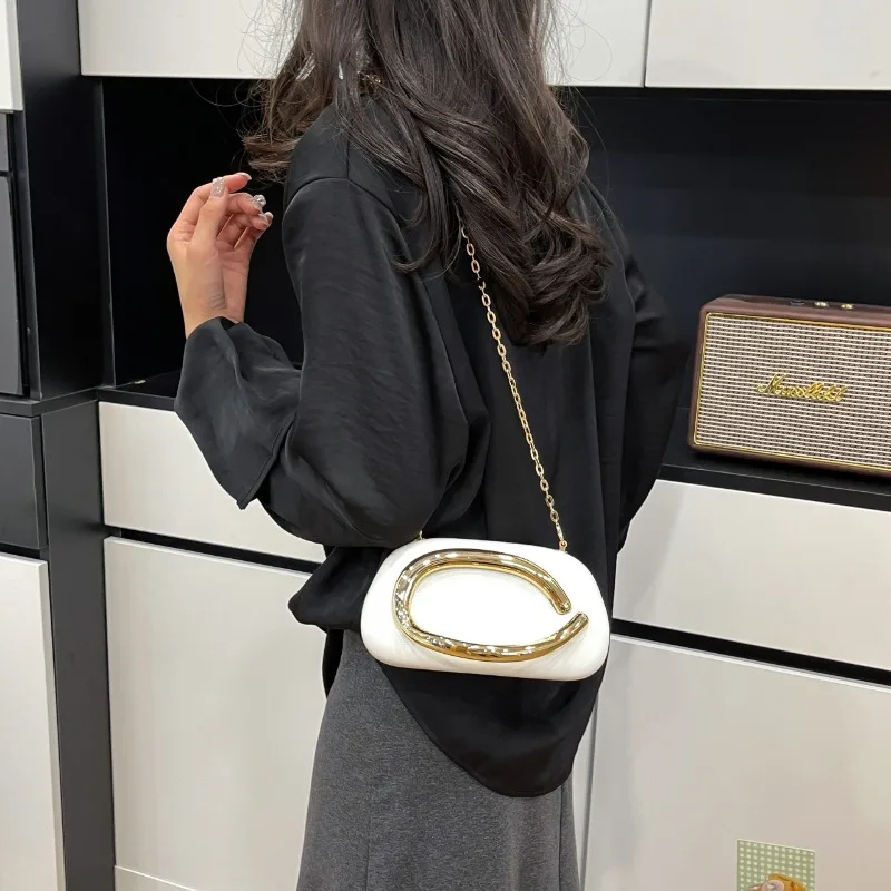 

Роскошная стильная уникальная деловая сумка-мессенджер для отдыха однотонного цвета для женщин с классическим парижским модным дизайнерским трендом