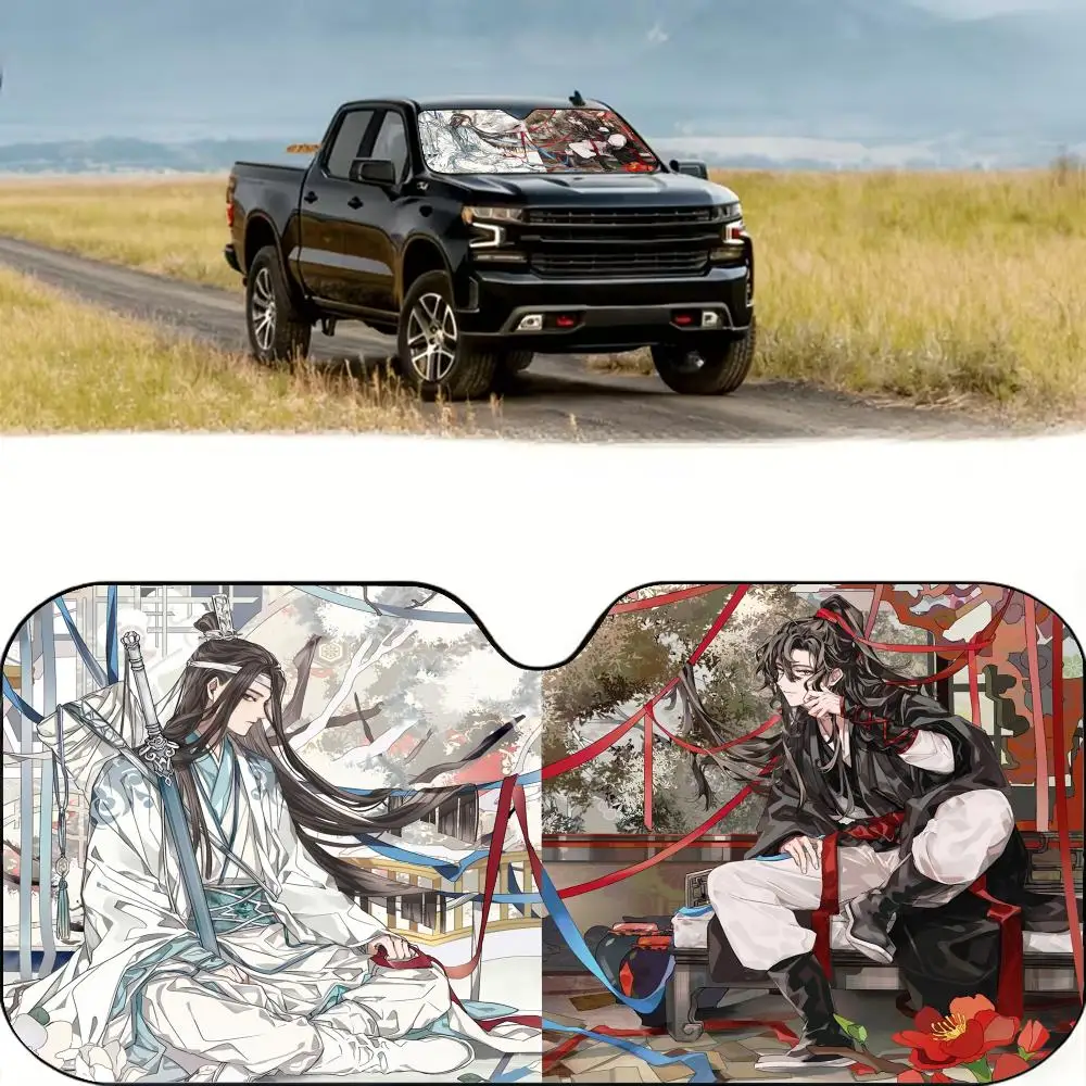 

G-Grandmaster Of D-Demonic Sun Visor Reusable Aluminum Foil UV Protector Heat Three-layer Insulation Windshield Sunshades