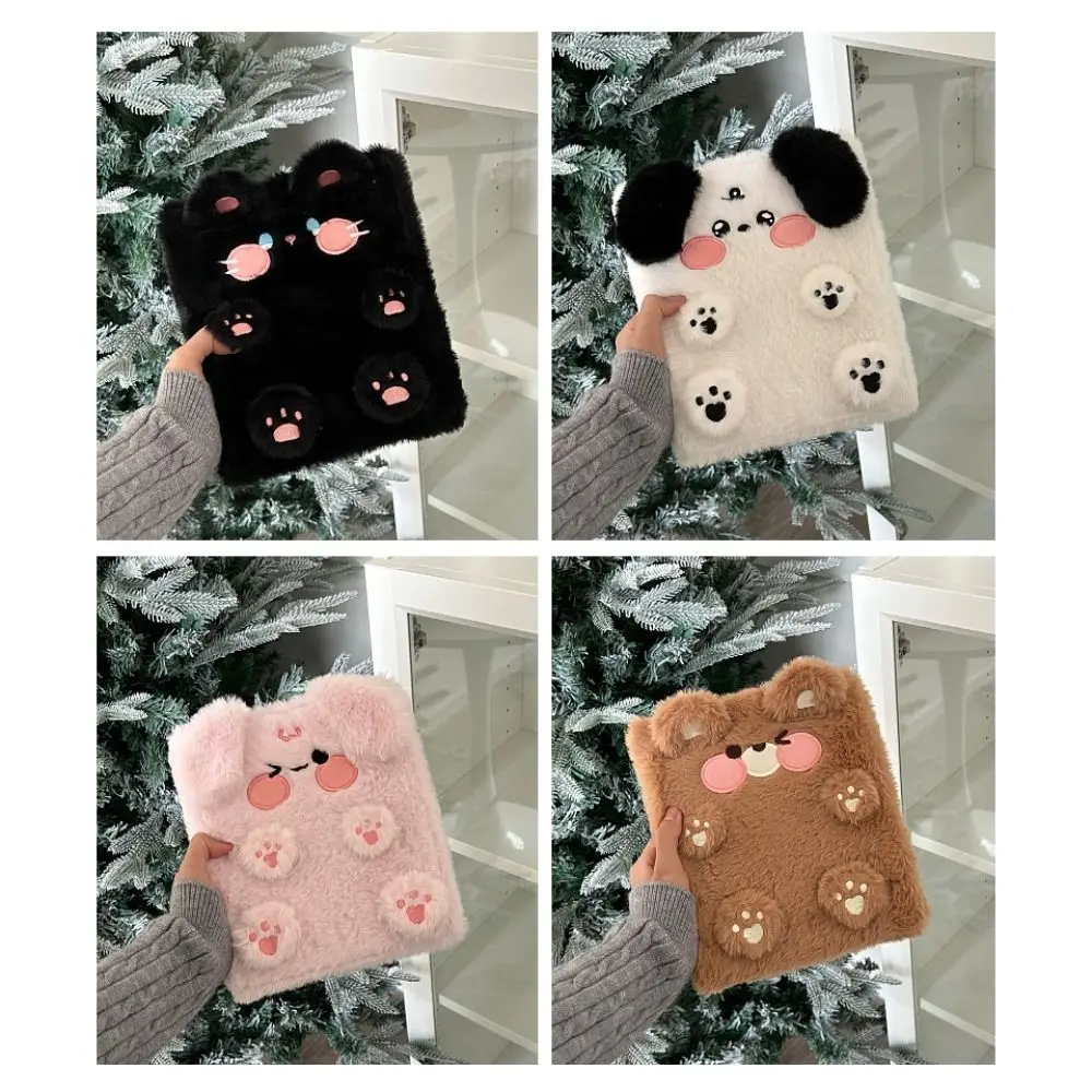 Plush Binder Plush Binder Photocard Holder Fluffy Bear Plush Cat Collect Album Notebook Cartoon Dog A6 Kpop Photocard Binder