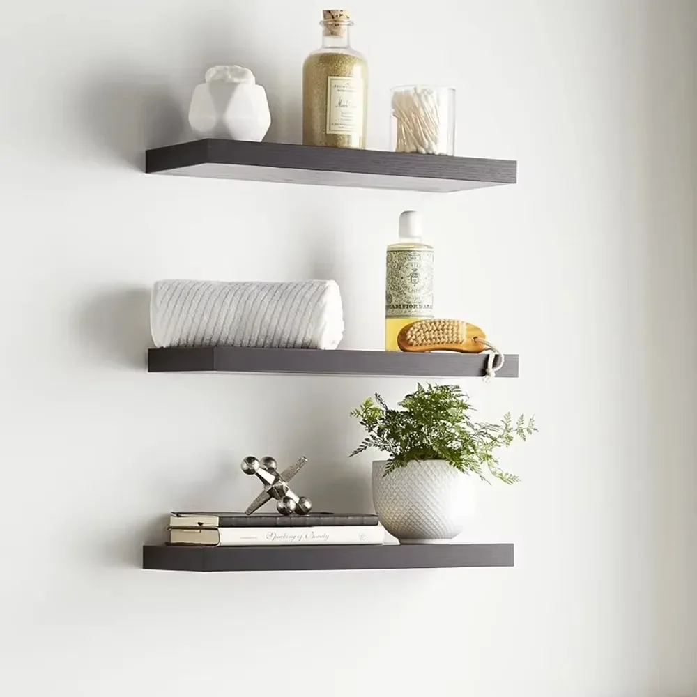 

Wall Storage Rack Vintage High Load-bearing Capacity Wall Decoration Rack Wood Wall Shelf Multi-scenario Easy To Install Solid
