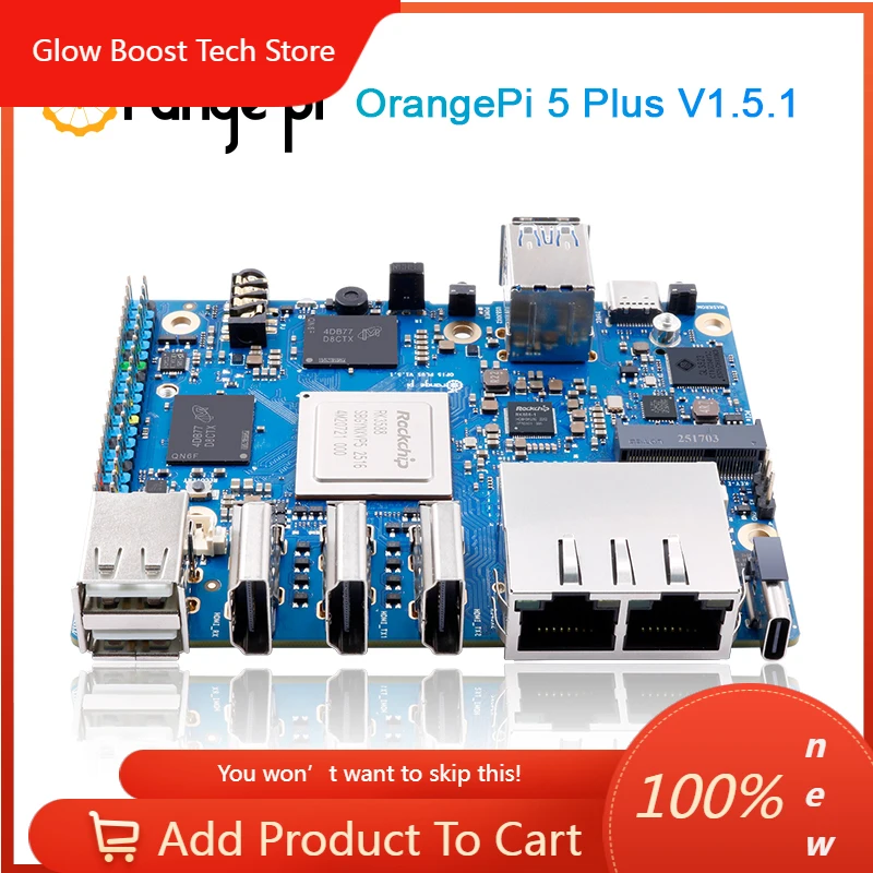 

Одноплатный компьютер NYOrange Pi5 Plus 16 ГБ, DDR5, 8-ядерный Rockchip RK3588, мини-ПК с разъемом M2, плата PCIE, поддержка Linux/Android/Orange Pi