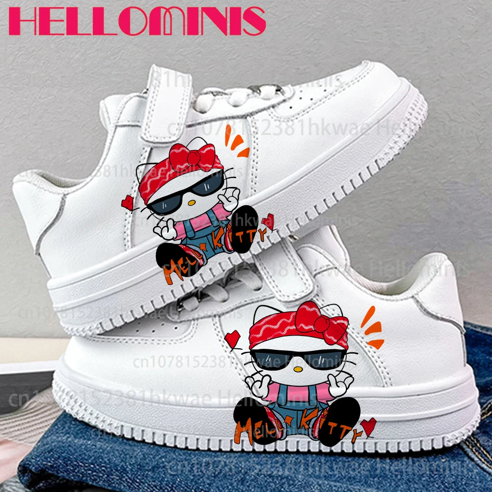 

Новинка 2025 года, крутые детские кроссовки hello kitty для девочек, обувь для девочек, повседневная детская модная спортивная обувь для детей 7 и 18 лет, подарок