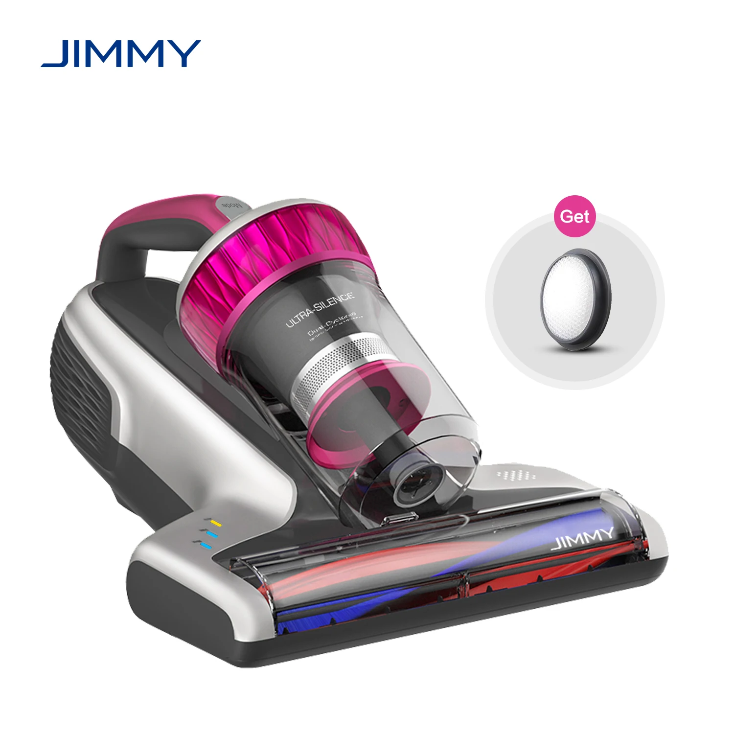 JIMMY WB73 Anti-mite UV Vacuum Cleaner, 15Kpa Suction Power, 600W Powerful Dual Cyclone, UV Disinfection Quilt Vacuum Cleaner