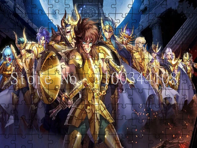 Saint Seiya Anime Puzzles 1000 Pieces Educational Decompression Jigsaw Puzzles for Adults Kids Fun High Difficulty Game Toys