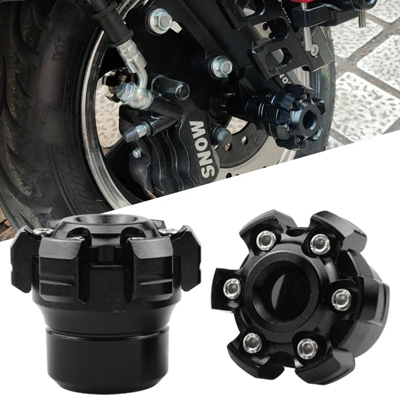 2Pc Motorcycle Front Rear Fork Wheel Crash Protector Modification Universal Accessorie Personality Shock Absorbe Anti-fall Block