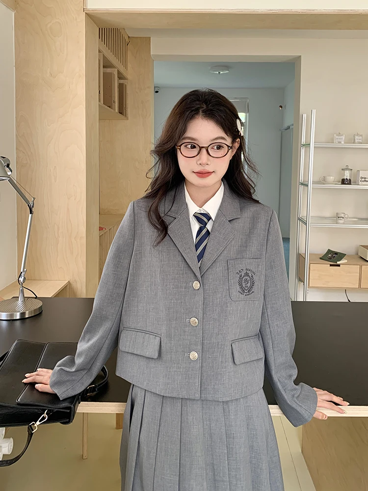 

Комплект костюмов Tokyo Seasonal Record JK orm Ele Lady Sle College Wind Jaet для женщин Весна Осень Полиэфирная ткань