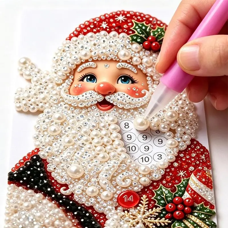 Christmas Cottage Plymagic Diy Pearl Art Set Collection Ornament Pearl Beads Craft Kit Christmas For Home Decoration Gifts