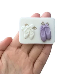 CakeTool Ballet shoes silicone mold Shoe mould Cookie sugar craft fondant cake  Clay decorating Girl baking tool