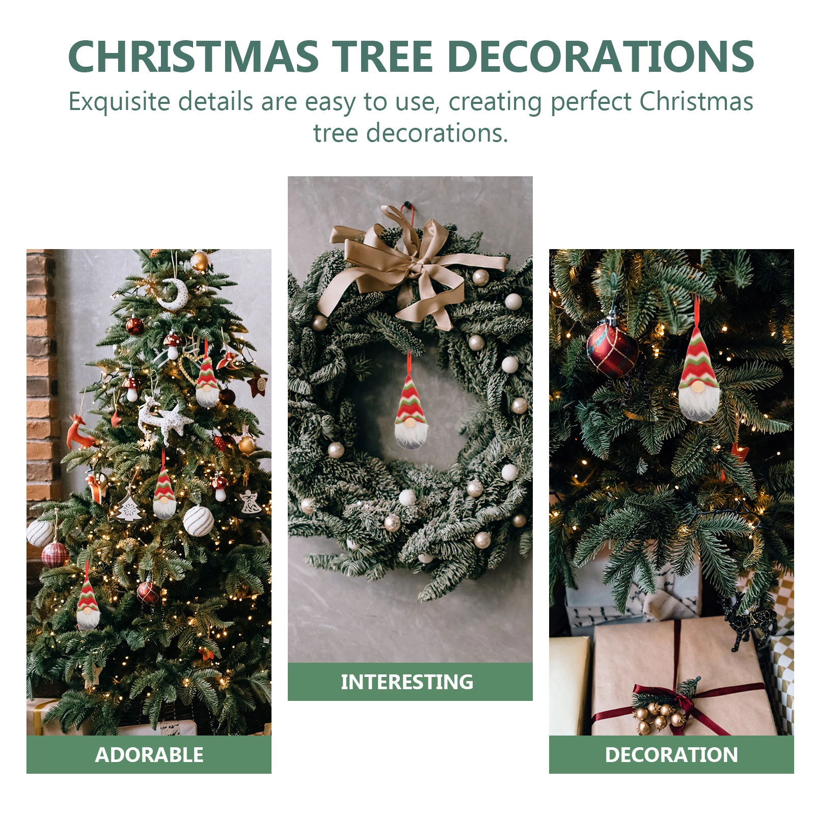 

8Pcs Christmas Faceless Hanging Ornaments Unique Xmas Tree Pendants Indoor Home Party Decoration Xmas Gift Holiday Essentials