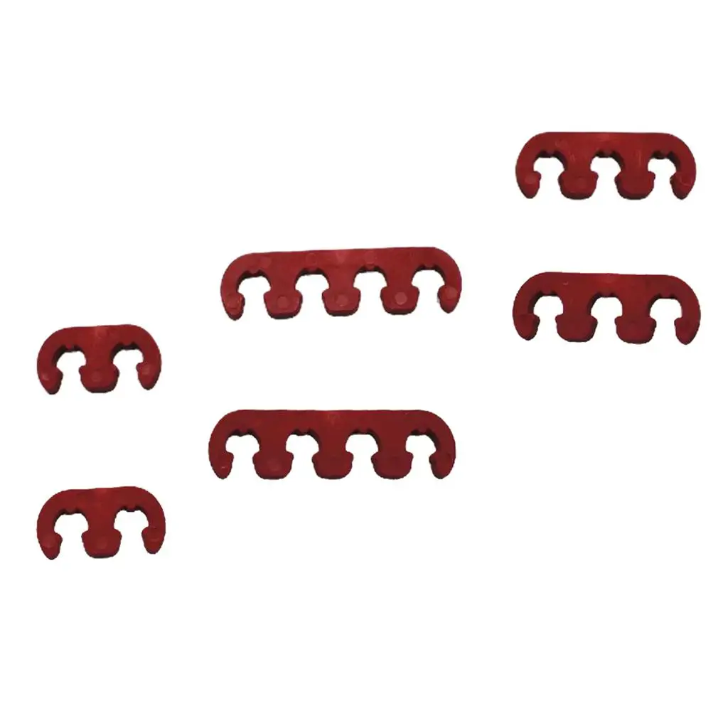 18cs Red Spark Plug Wire Cable Separators Holder 7mm 8mm 9mm Fit for Chevy