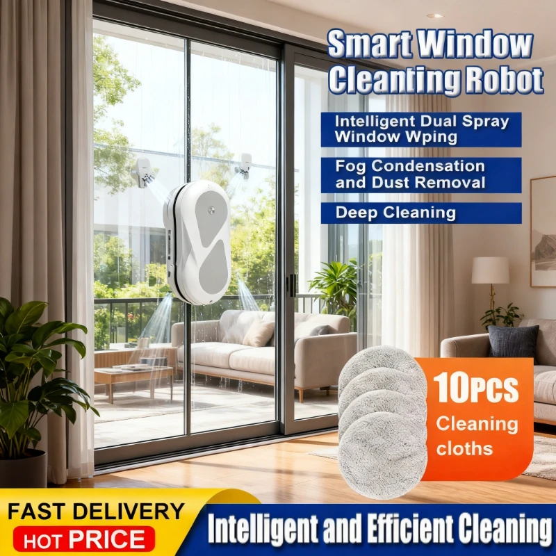 

Electric Window Cleaning Machine Source New Double Water Drop Robot Household Glass Cleaning Robot