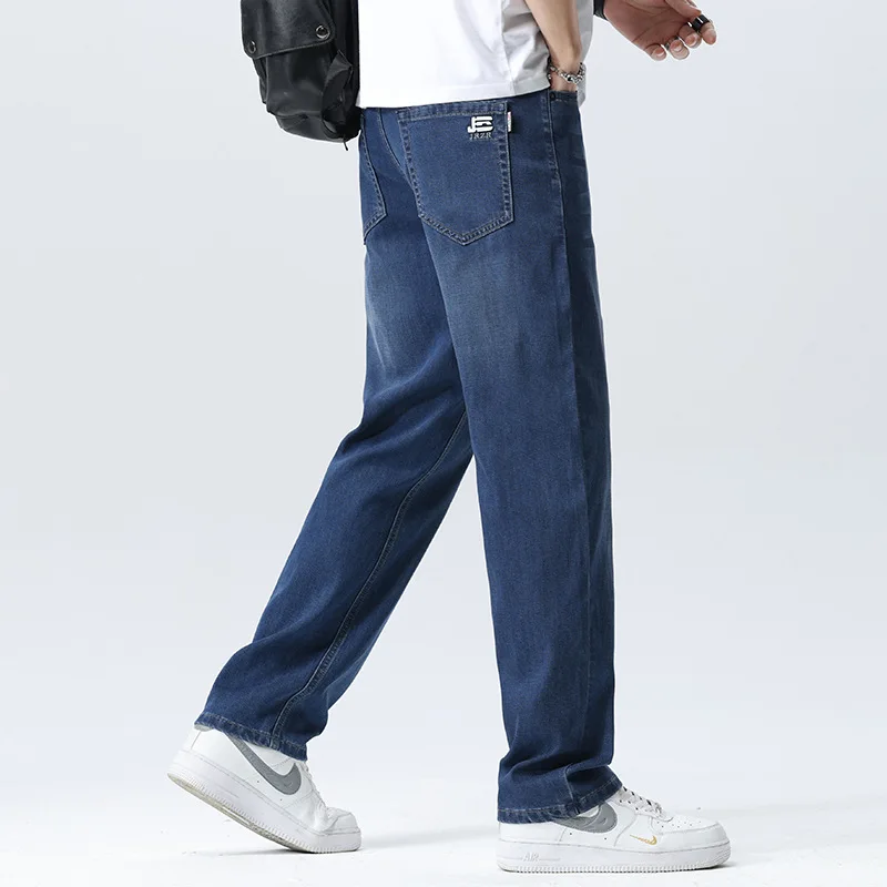 

GIOIOMen's Jeans，2025Spring and Summer Thin High Quality Lyocell Loose Straight Casual Denim Trousers，Fashion Men's Pants
