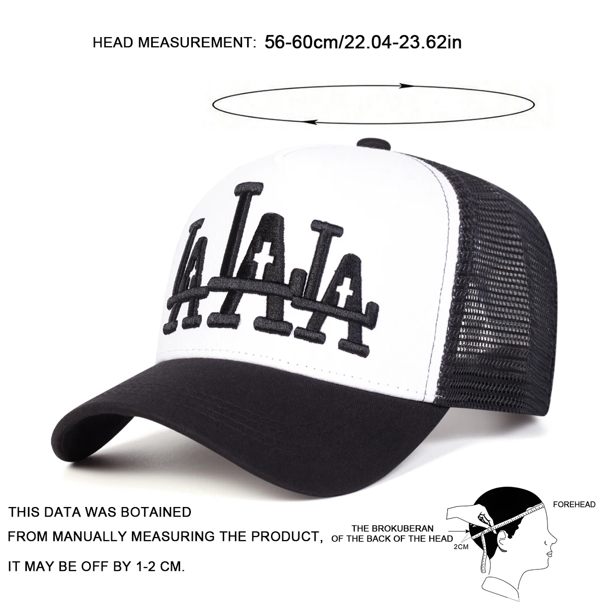 للجنسين LA الصليب التطريز قبعات البيسبول صافي الربيع والصيف في الهواء الطلق قابل للتعديل قبعات عادية واقية من الشمس قبعة قبعة رياضية