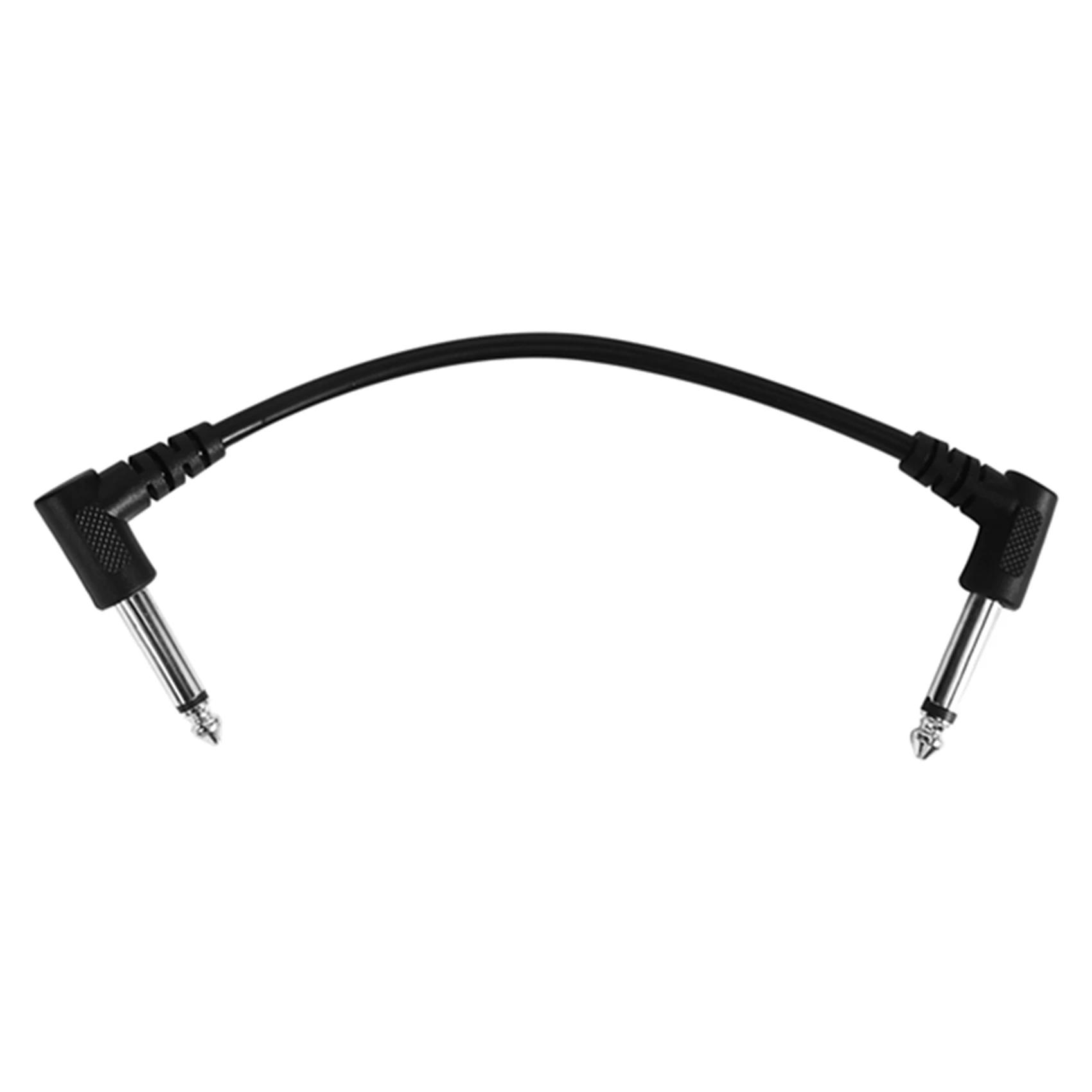 NALFI-12X Irin Guitar Effect Pedal Cables Connecting Line 6.35Mm Patch Pedal Cable 21Cm Right Angle Cord Copper Wire