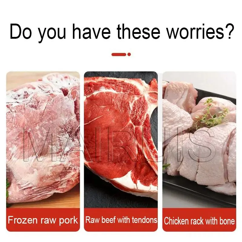 Robot culinaire puissant pour la maison, hachoir électrique de cuisine, broyeur de os, hachoir à viande commercial