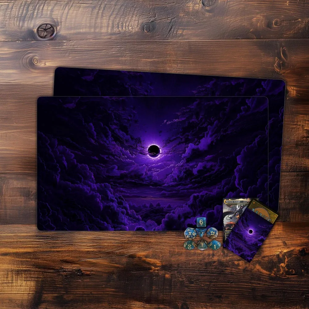 Solar eclipse CCG Playmat Gift for RPG Game Lovers Perfect Birthday/Game Night Present,TCG Playmat,Trading Card Game Accessories