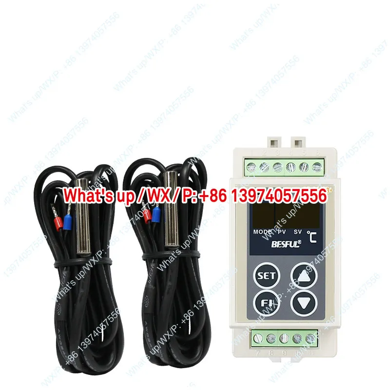 Bihe BF-D215B + Guide Rail Thermometer Solar Hot Water Circulation Temperature Difference Controller, Backwater Controller