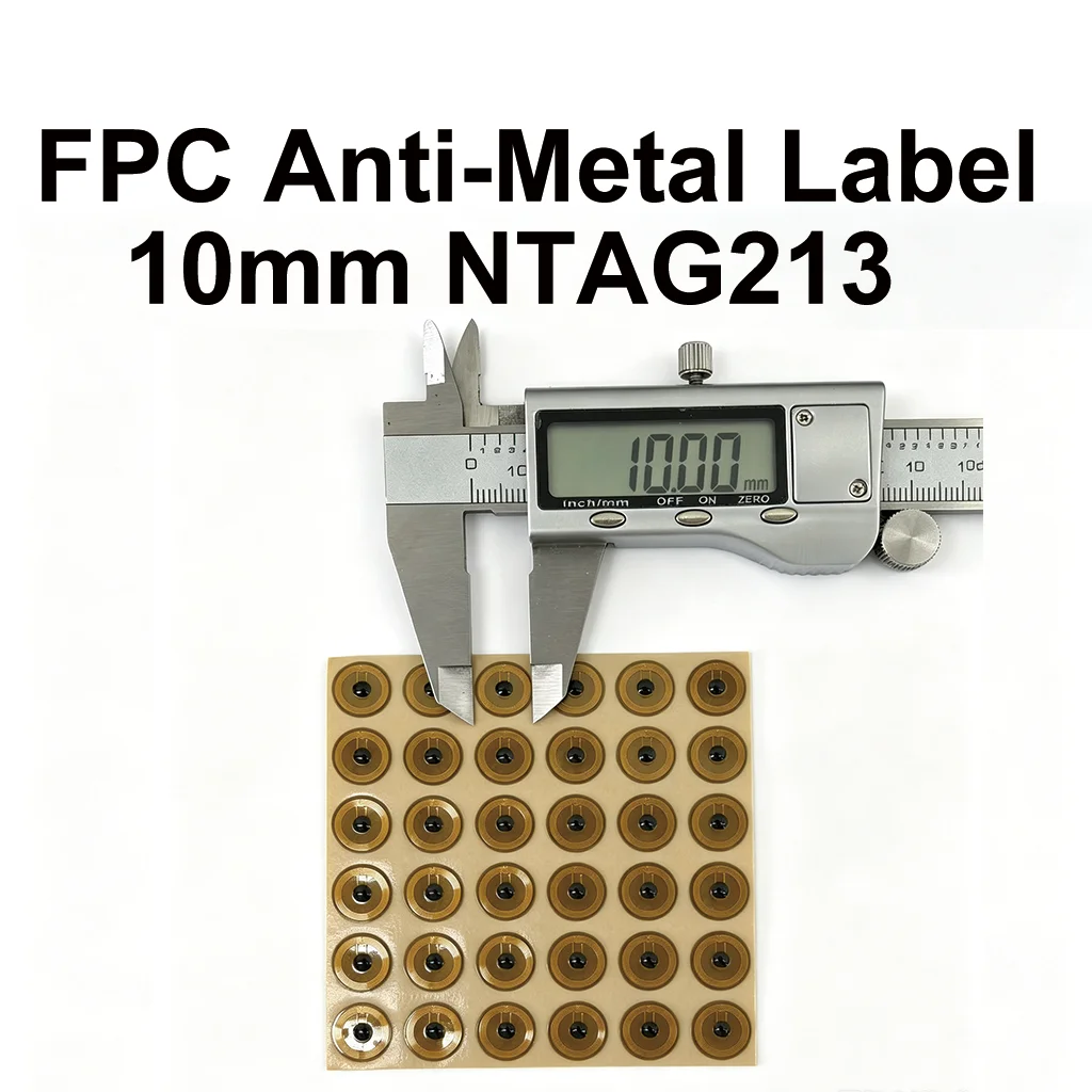 Ultra Small 10mm Round FPC NFC Tag NTAG213 144 Bytes Programmable Rewritable Sticker for Wearable Smart Devices IoT Projects
