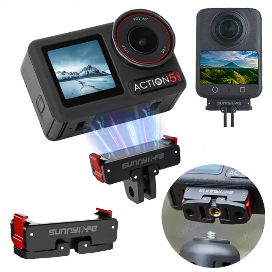 

Magnetic Adapter For DJI Osmo Action 5 Pro OSMO 360 Foldable Quick-release Plate for DJI Action 3 4 Camera Expansion Accessories