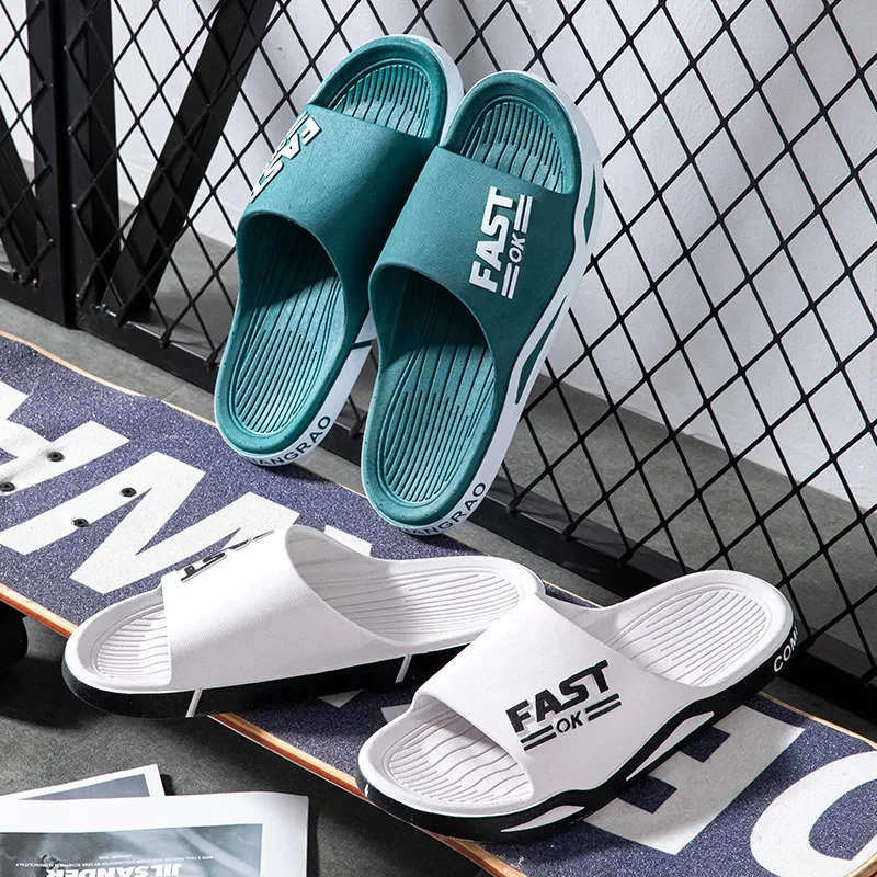 

Fashion Men's Summer Ligtweight PVC Indoor Home Sandals Slippers Shoes Men Slippers Outdoor Students Women Comfortable Slides