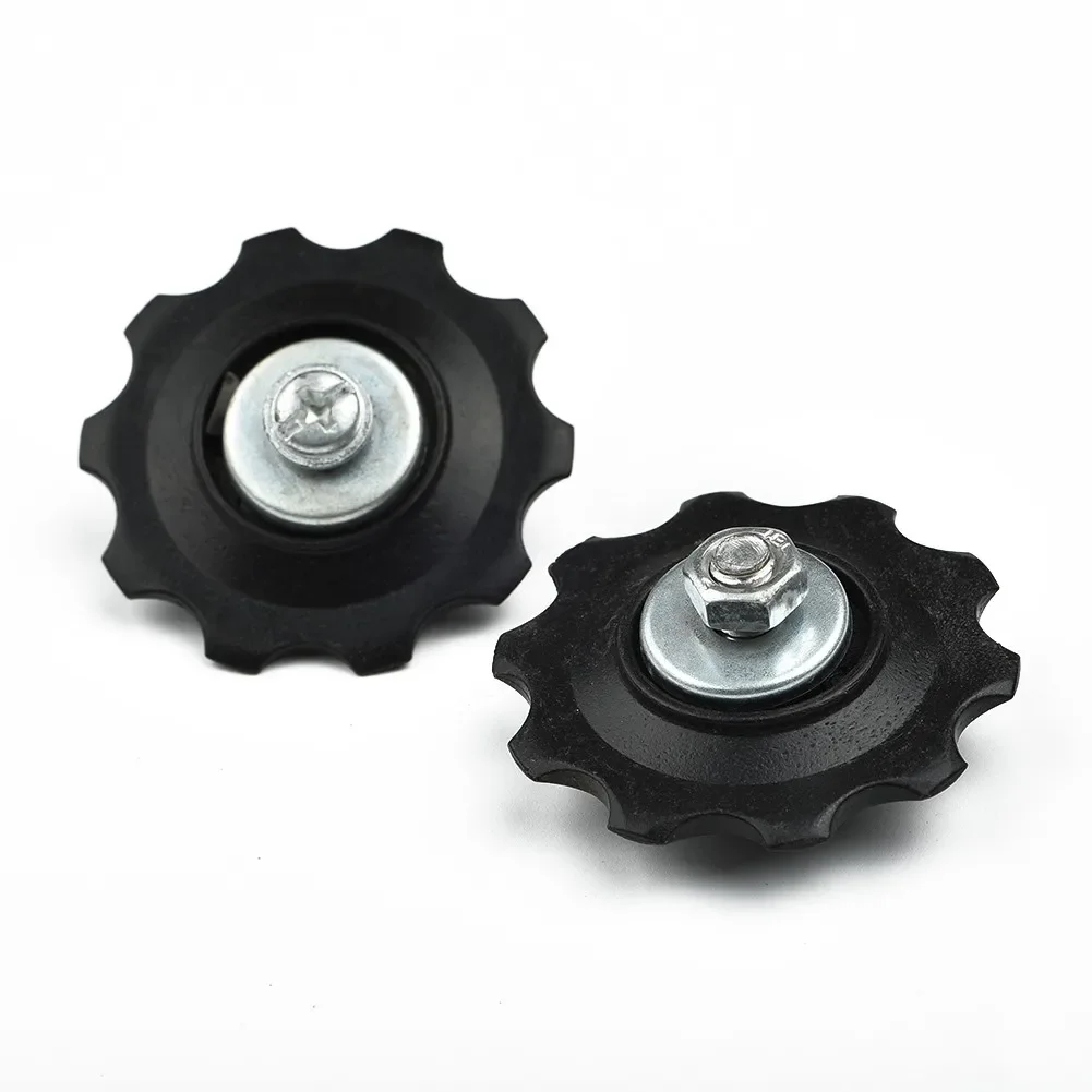 2pcs 10T MTB Bikes 6-7 Speed Jockey-Wheels Mountain Road Bicycles Rear Derailleur Guide Pulley Roller Idler Bearing Plastic Part