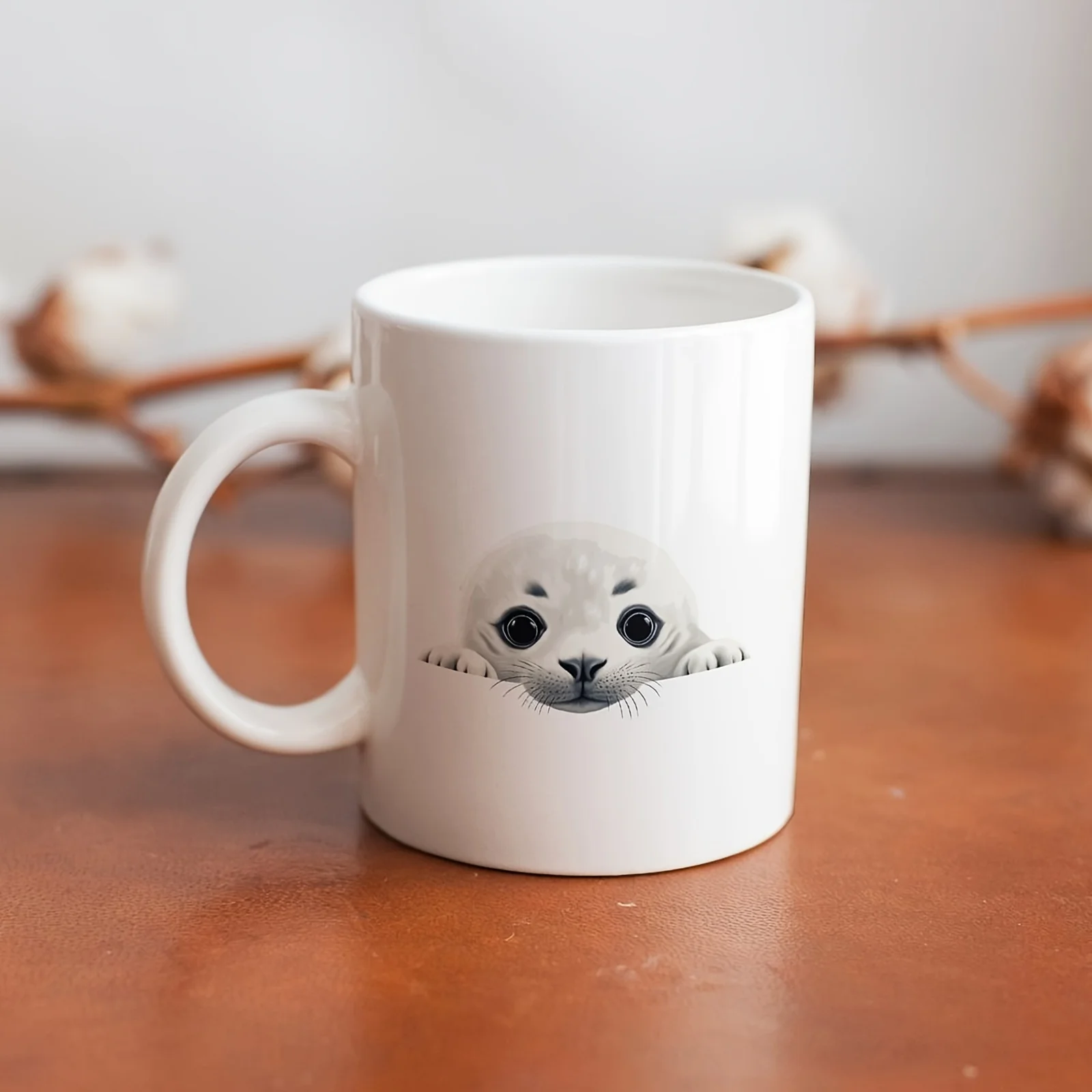 

11oz Mug, Coffee Mug, Cute Animal, Gift For Friends, Sisters, Coffee Drinker, Ceramic Cup, Drinkware For Restaurants, Cafes