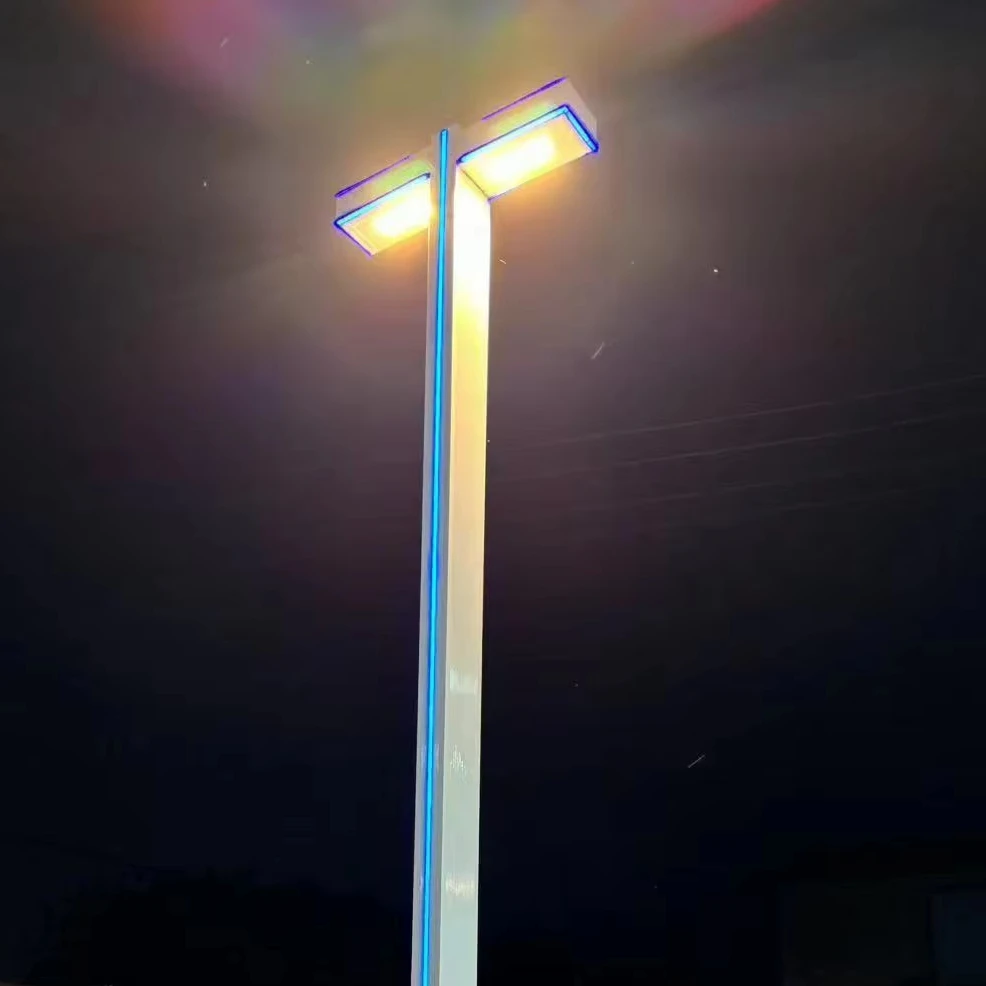 Outdoor IP65 Waterproof Aluminium LED Solar Garden Lights with Remote Control Electric Body for Gardens