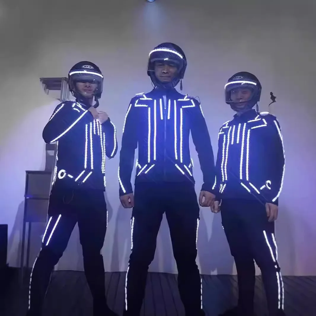 

LED luminous stage performance performance suit bar KTV wine delivery suit new war armor set