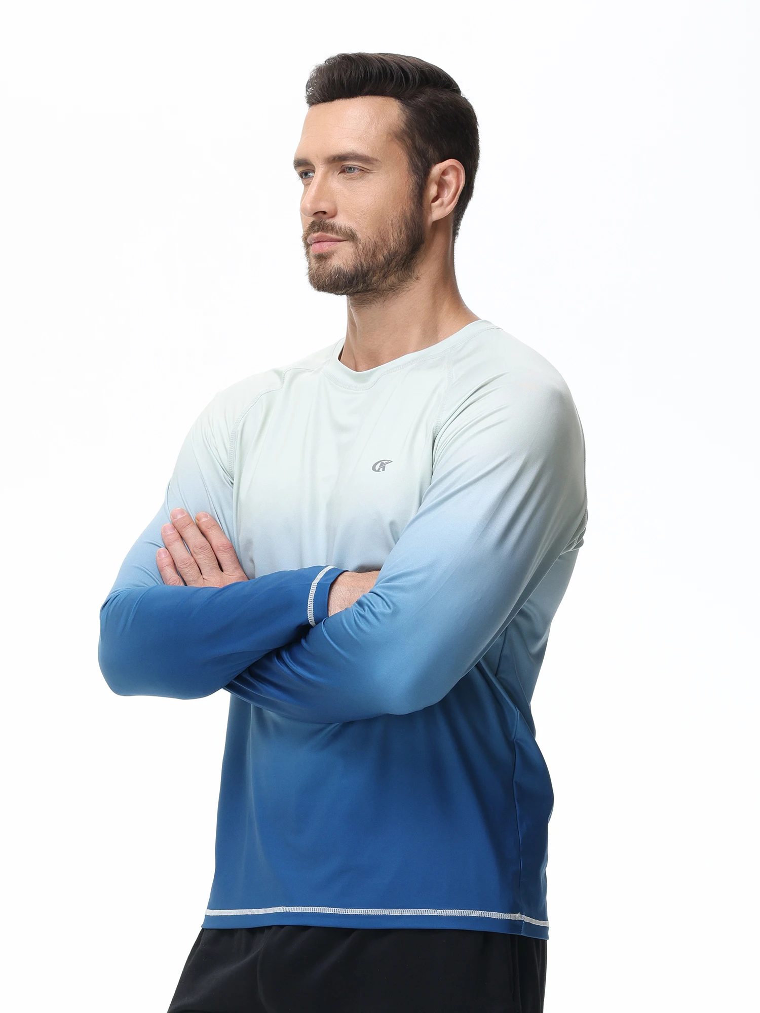 Sommer Herren upf 50 Strand schwimmen T-Shirt schnell trocknen Langarm T-Shirt Rash Guard T-Shirt für Sport Angeln Wandern