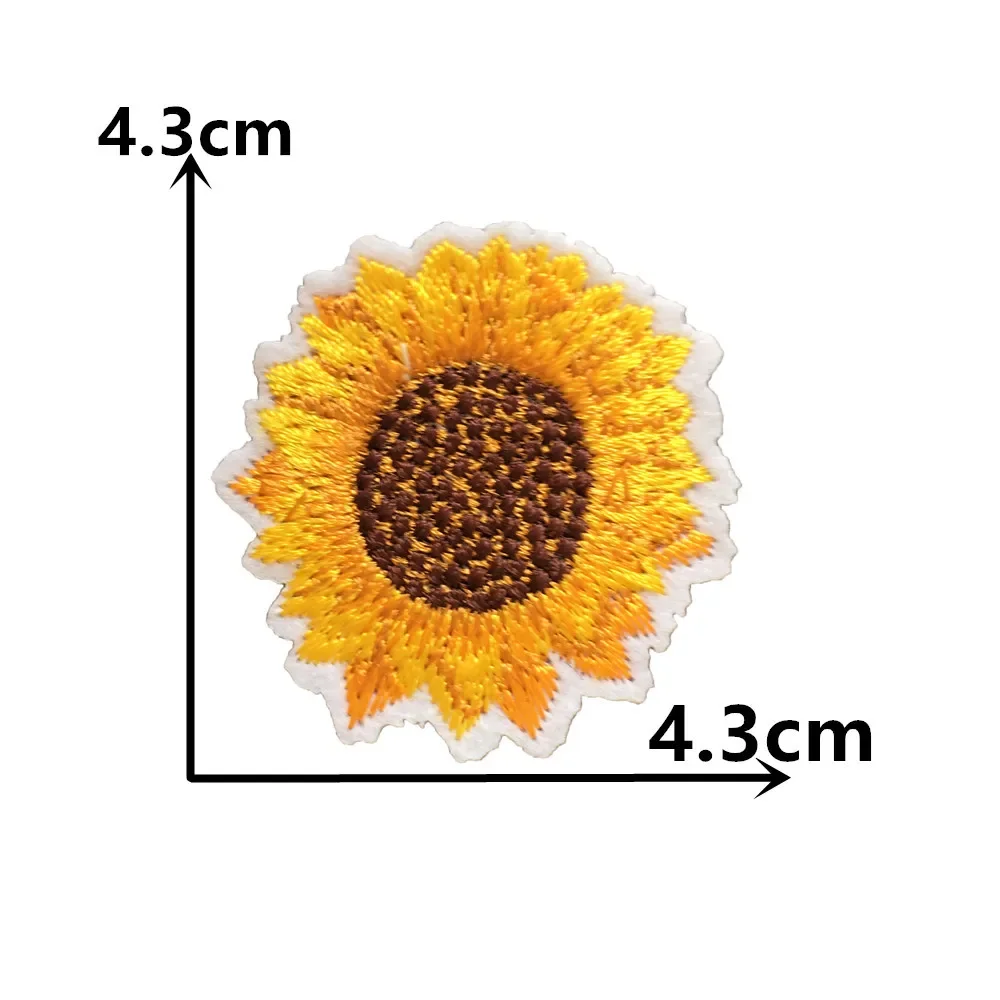 Plant flower pattern embroidery sewing fabric patch DIY hot melt adhesive ironing decorative clothing accessories patch