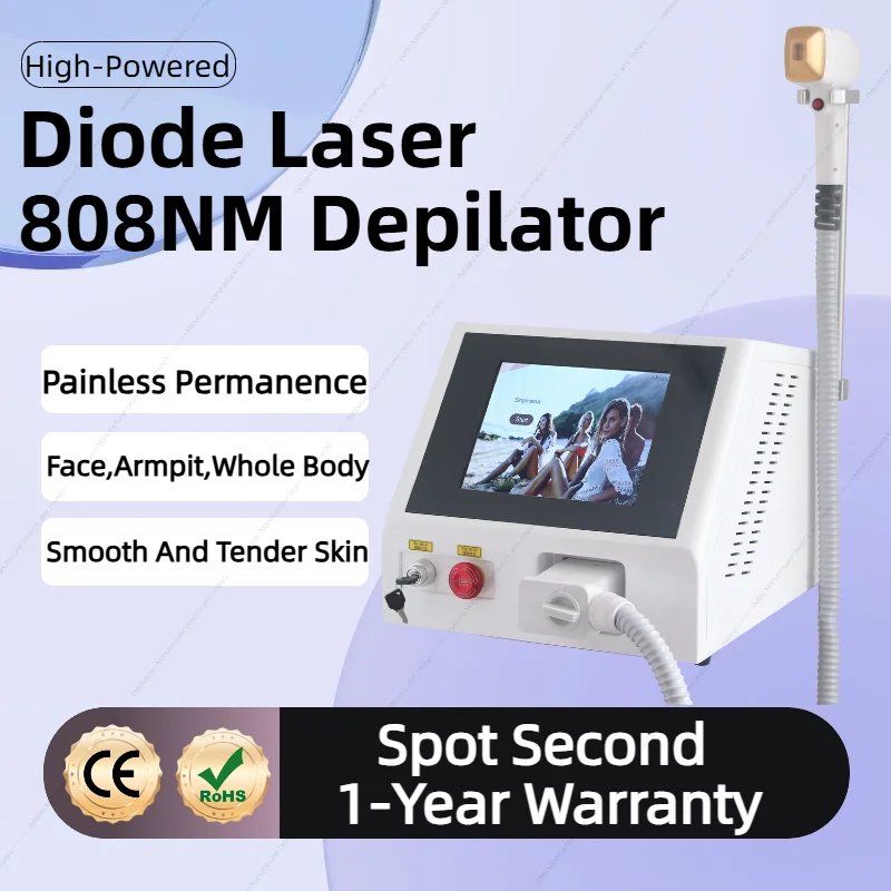 

NEW Hottest New Style 808NM 755NM 1064NM Depiladora Laser Diode Laser Hair Removal Machine Safe Painless Permanent Depilation