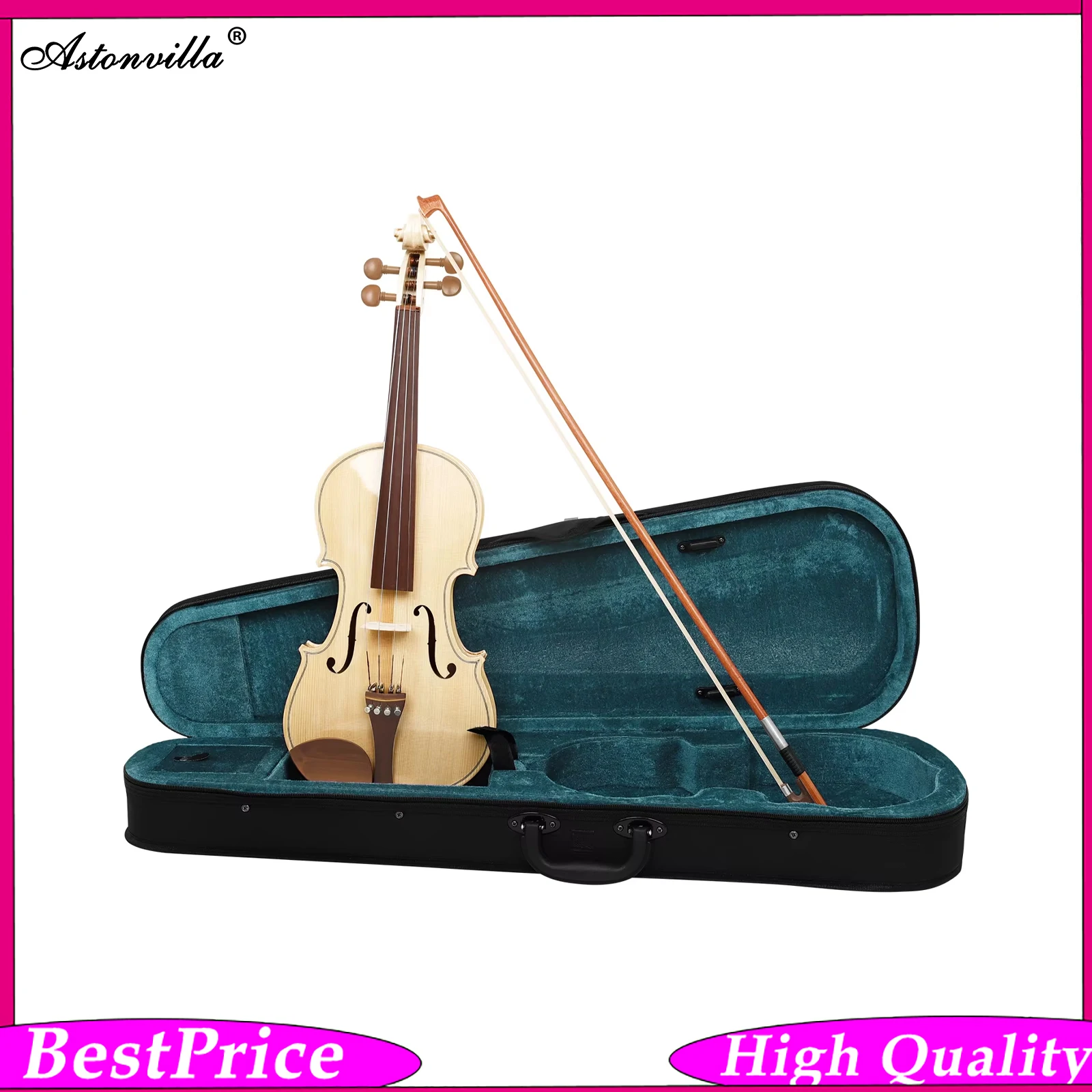  Professional 4/4 Violin Spruce Panel Maple Craftsmanship Tiger Patterned Jujube Wood Violin String Instruments Suitable